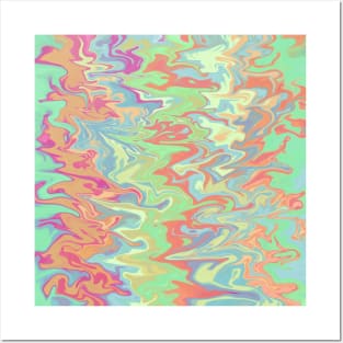 Acidic Liquid Marble Pattern Posters and Art